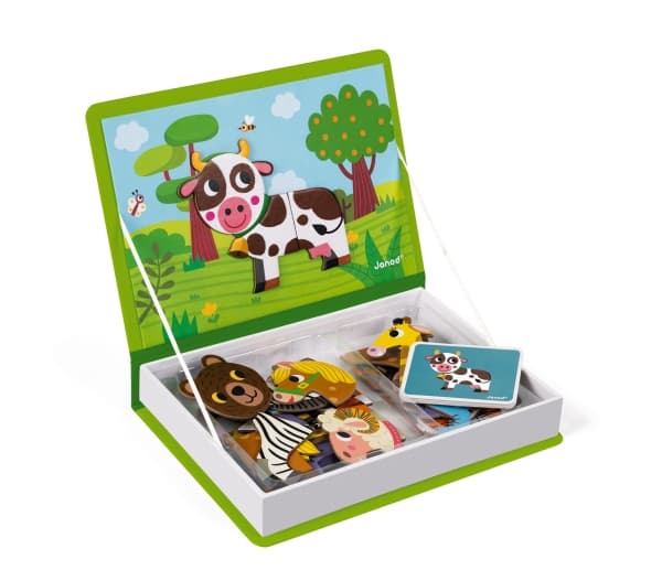 JANOD Animals Magneti''book, 3 år, Kartong, Grønn