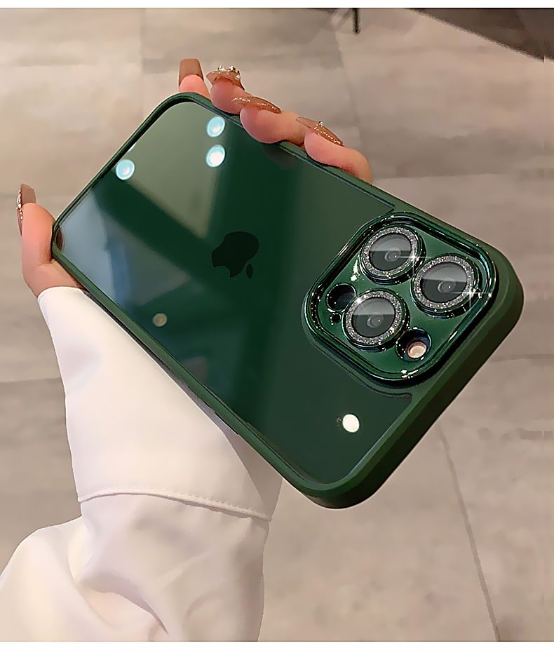 fairliea - Glitter Lens Protection Telefoonhoesje - iPhone 16 Pro Max / 16 Pro / 16 Plus / 16 / 15 Pro Max / 15 Pro / 15 Plus / 15 / 14 Pro Max / 14 Pro / 14 Plus / 14 / 13 Pro Max / 13 Pro / 13 / 13 Mini