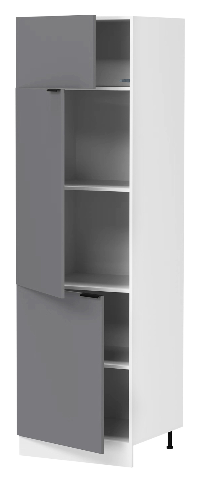 Hochschrank FASOLA - weiß-anthrazit - 60 cm