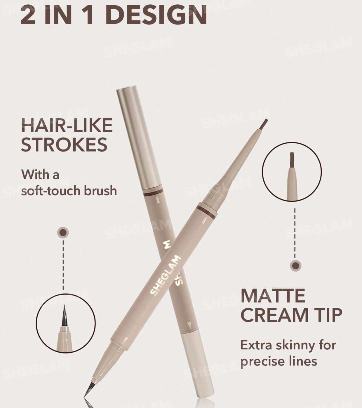 SHEGLAM - Lápis de Sobrancelha 2 em 1 Brows On Demand - Espresso