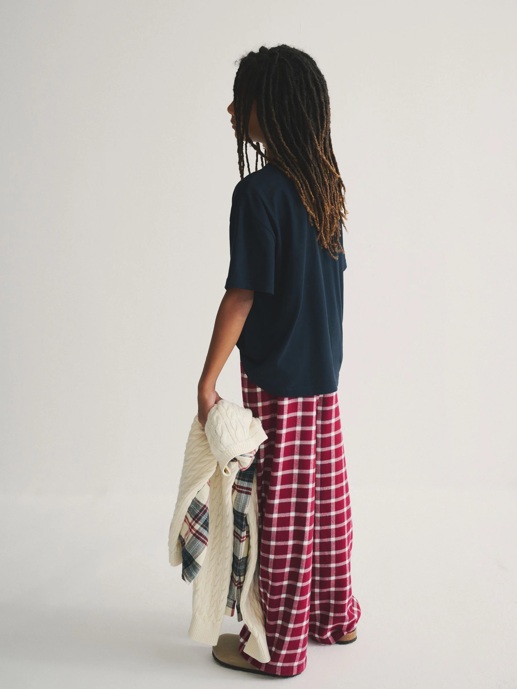 Marineblauw/rood - Superdry T-Shirt and Check Trouser Set