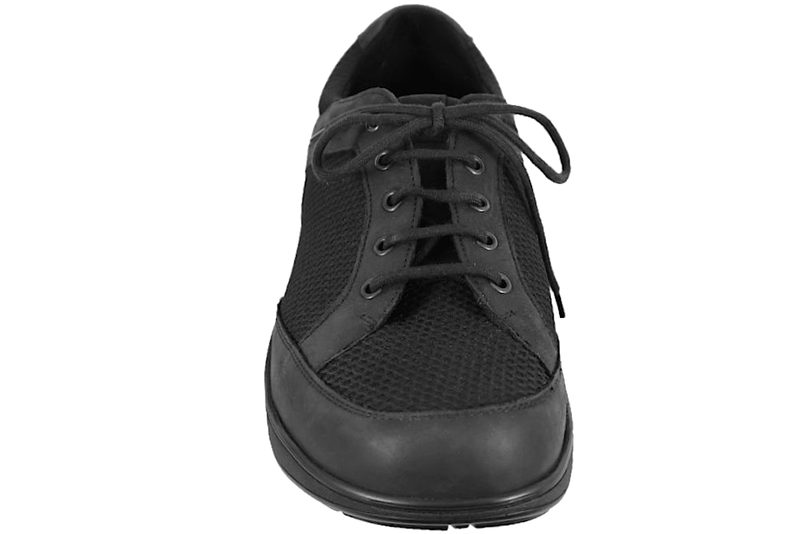 NEW FEET SORT SKO I OLIEIMPRÆNERET SKIND
