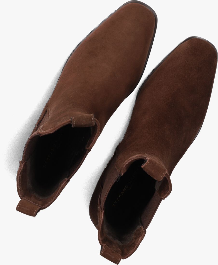 bruine stefano lauran chelsea boots botin plano