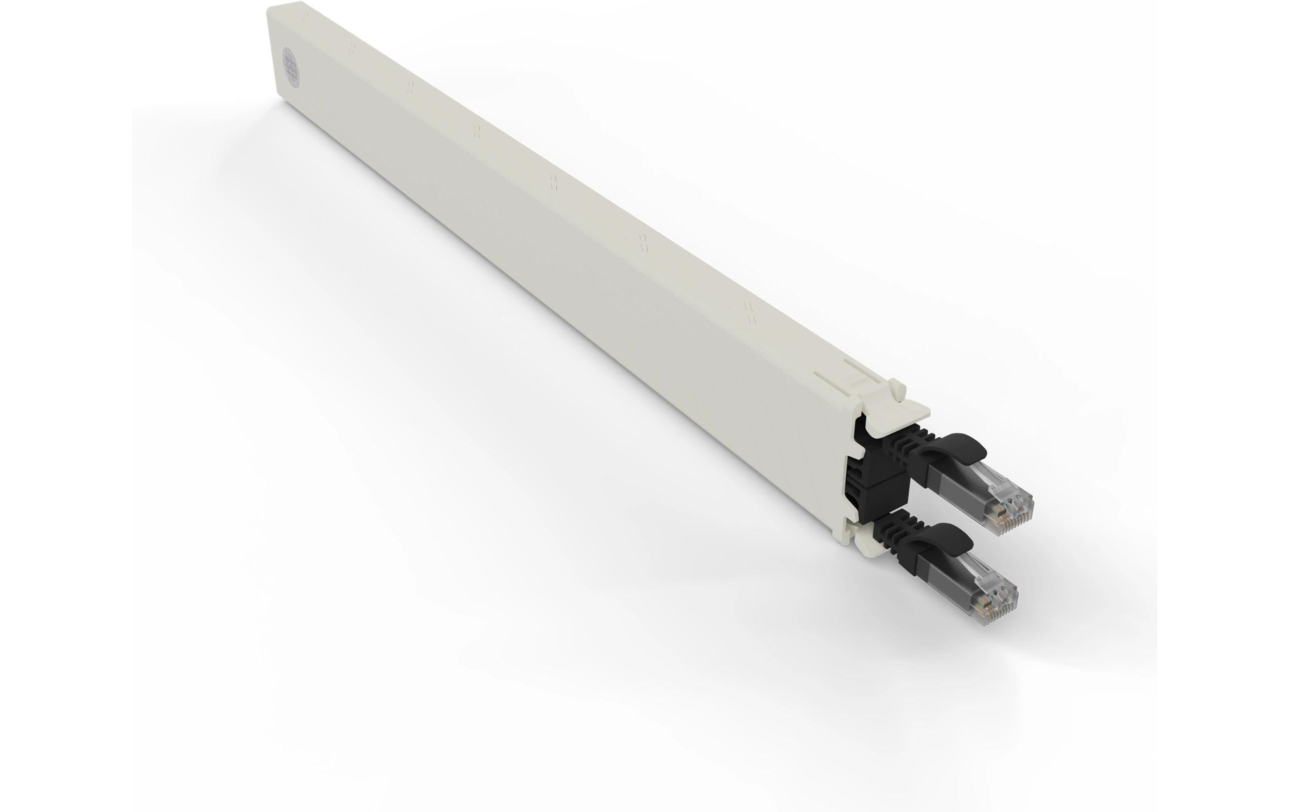 patchbox.one / Cassette / 8RU / Cat 6A, UTP, 0.8 m, SchwarzAll-in-One Lösung für Ordnung im Netzwerkschrank