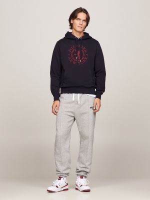 Moletom com capuz oversized com logo Crest