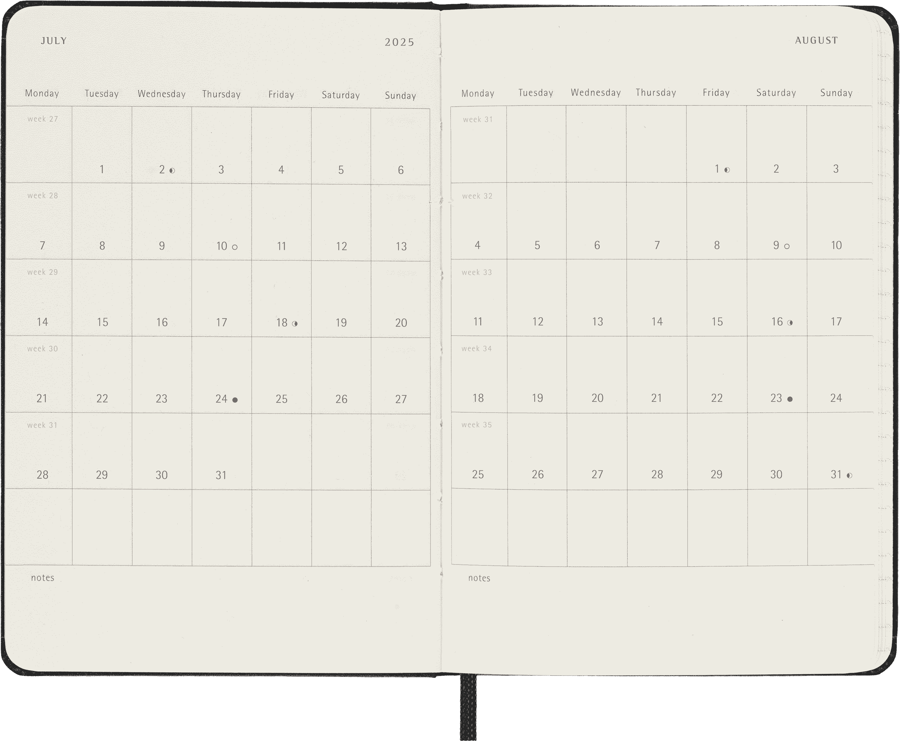 Classic Planner 2024/2025 Pocket Weekly, hard cover, 18 months