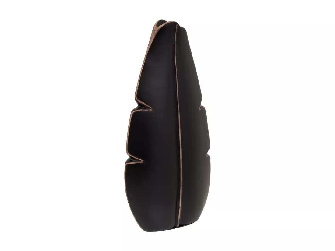 Vase en polyrésine marron 19,5x7x37h