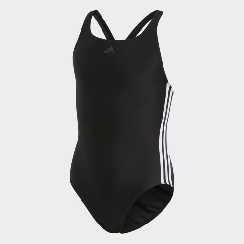 Maillot De Bain 1 Piece Enfant A Bandes DQ3319 Noir