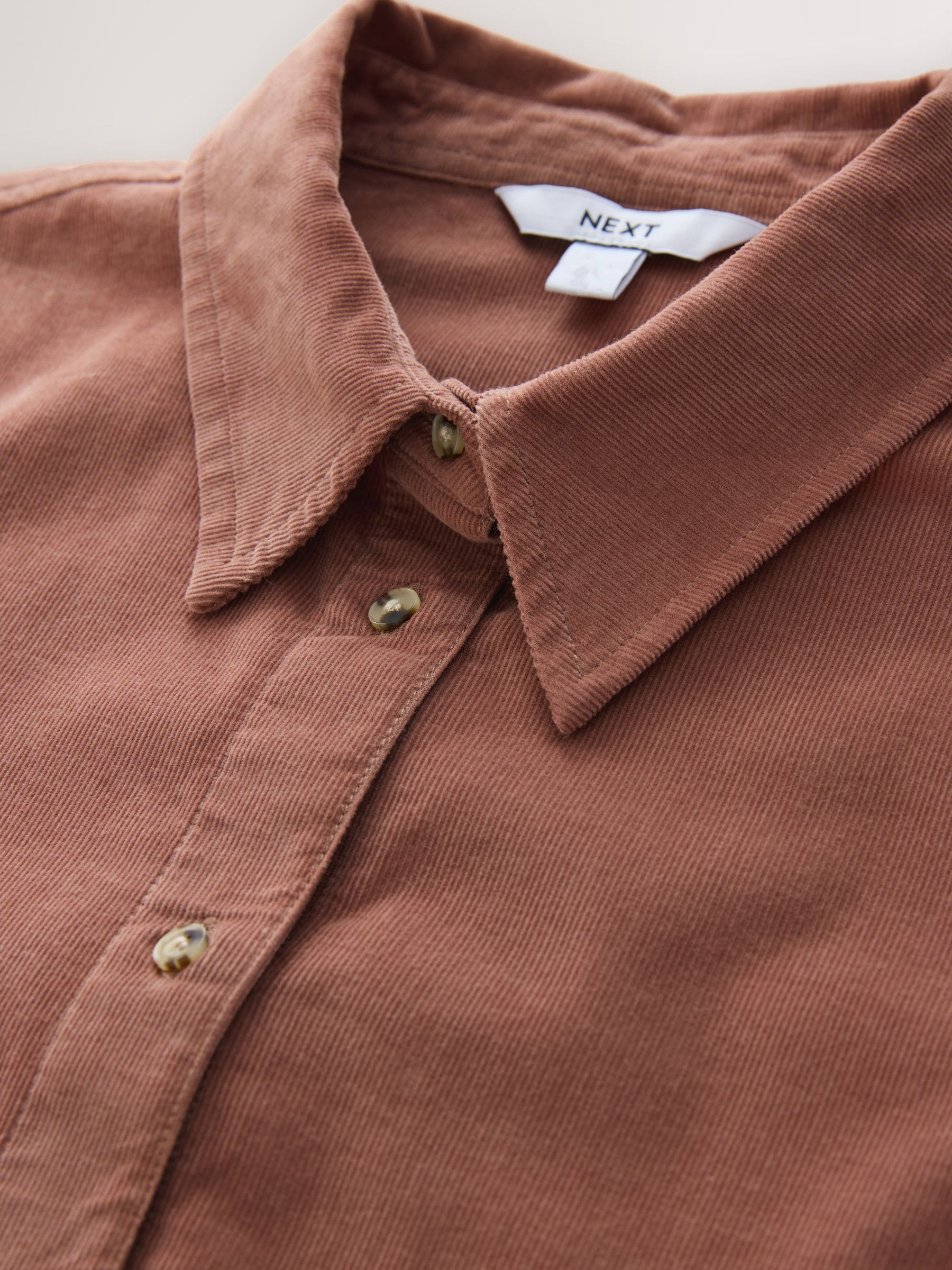 Roze - Corduroy overhemd met lange mouwen