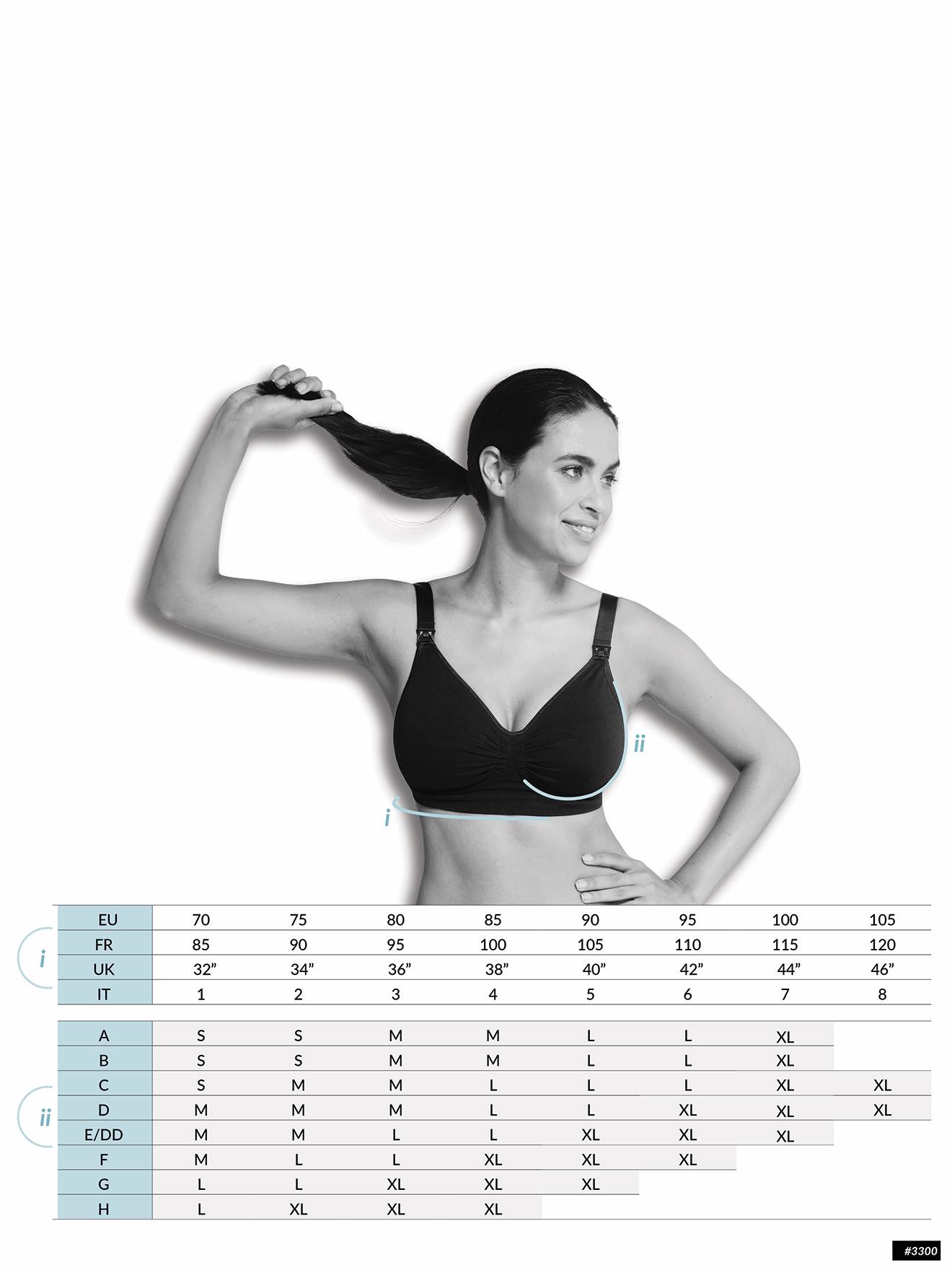 Sutiã de amamentação e maternidade CARRIWELL Original Deluxe Seamless Organic, azul escuro liso com estampas.