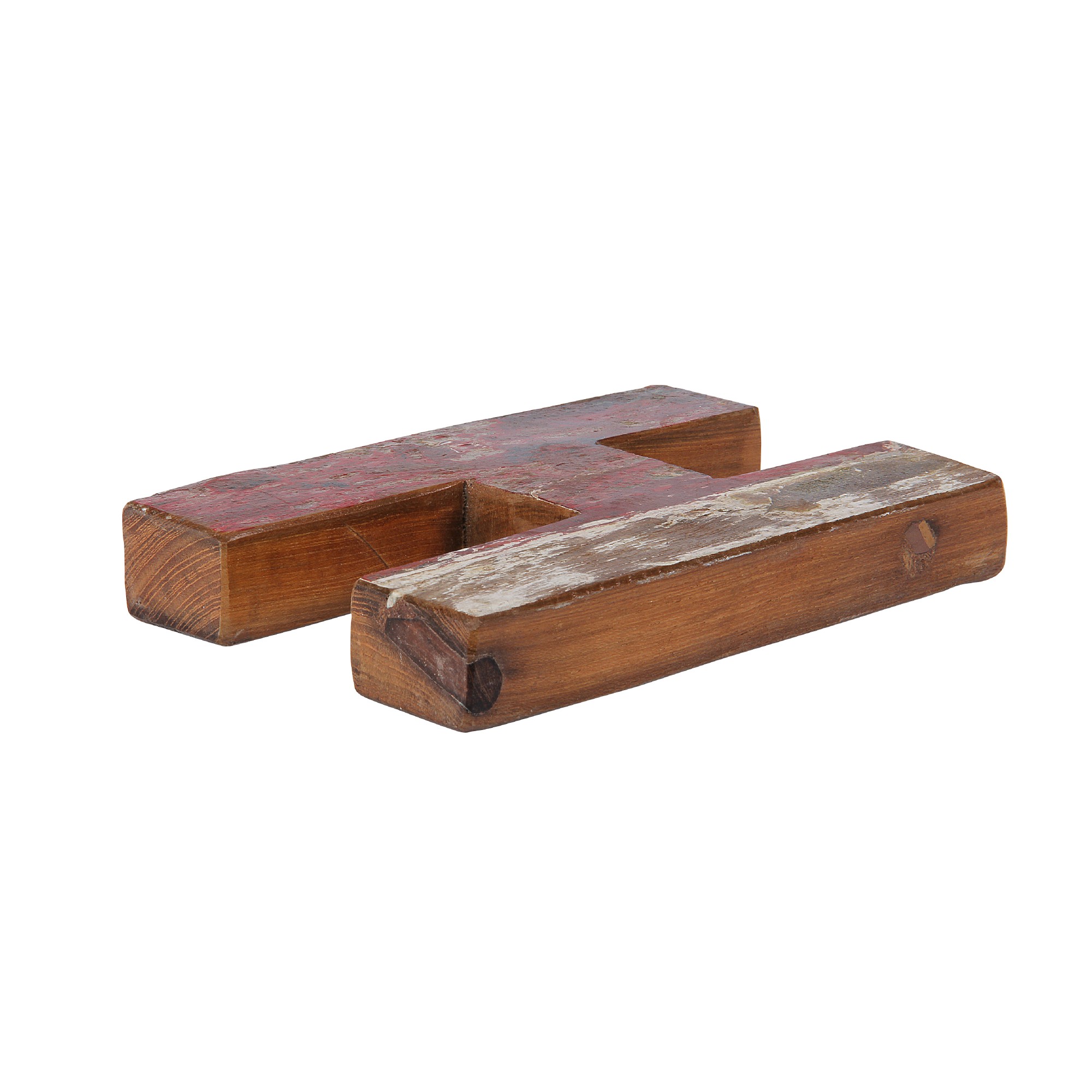 Holzbuchstabe 'H', mehrfarbig, T 2,5 cm, B 13 cm, H 19 cm von fischer's lagerhaus