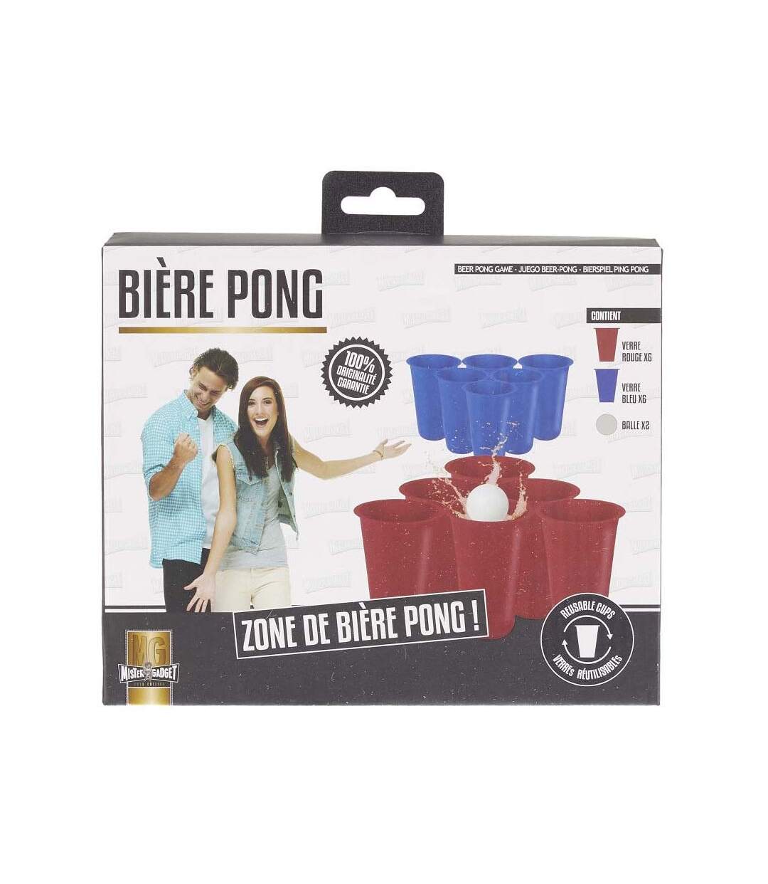 Jeu à boire avec verres réutilisables Bière pong