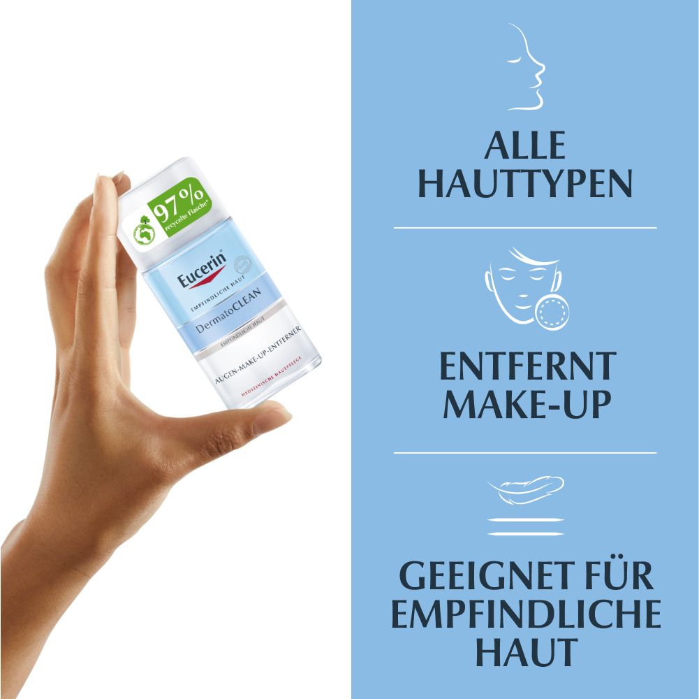 Eucerin® DermatoCLEAN Augen-Make-Up-Entferner – Entfernt sanft Mascara, ohne empfindliche Haut auszutrocknen