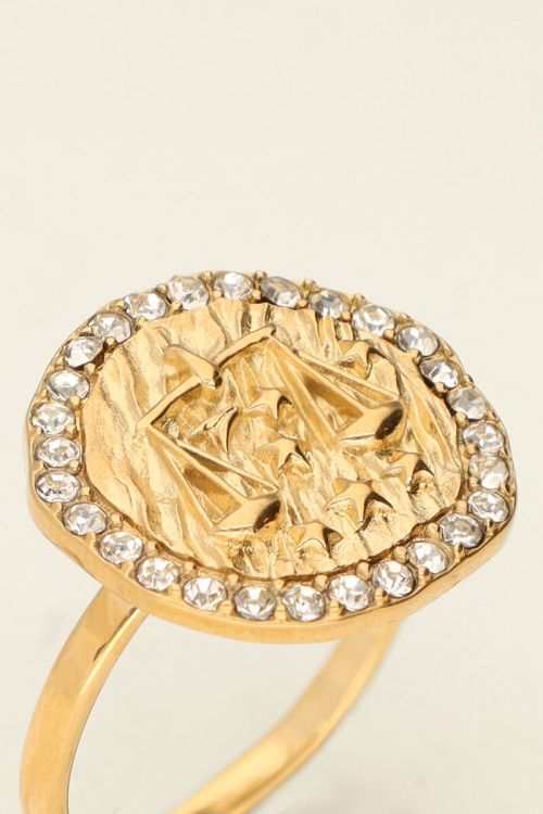 Ring Zodiac met strass