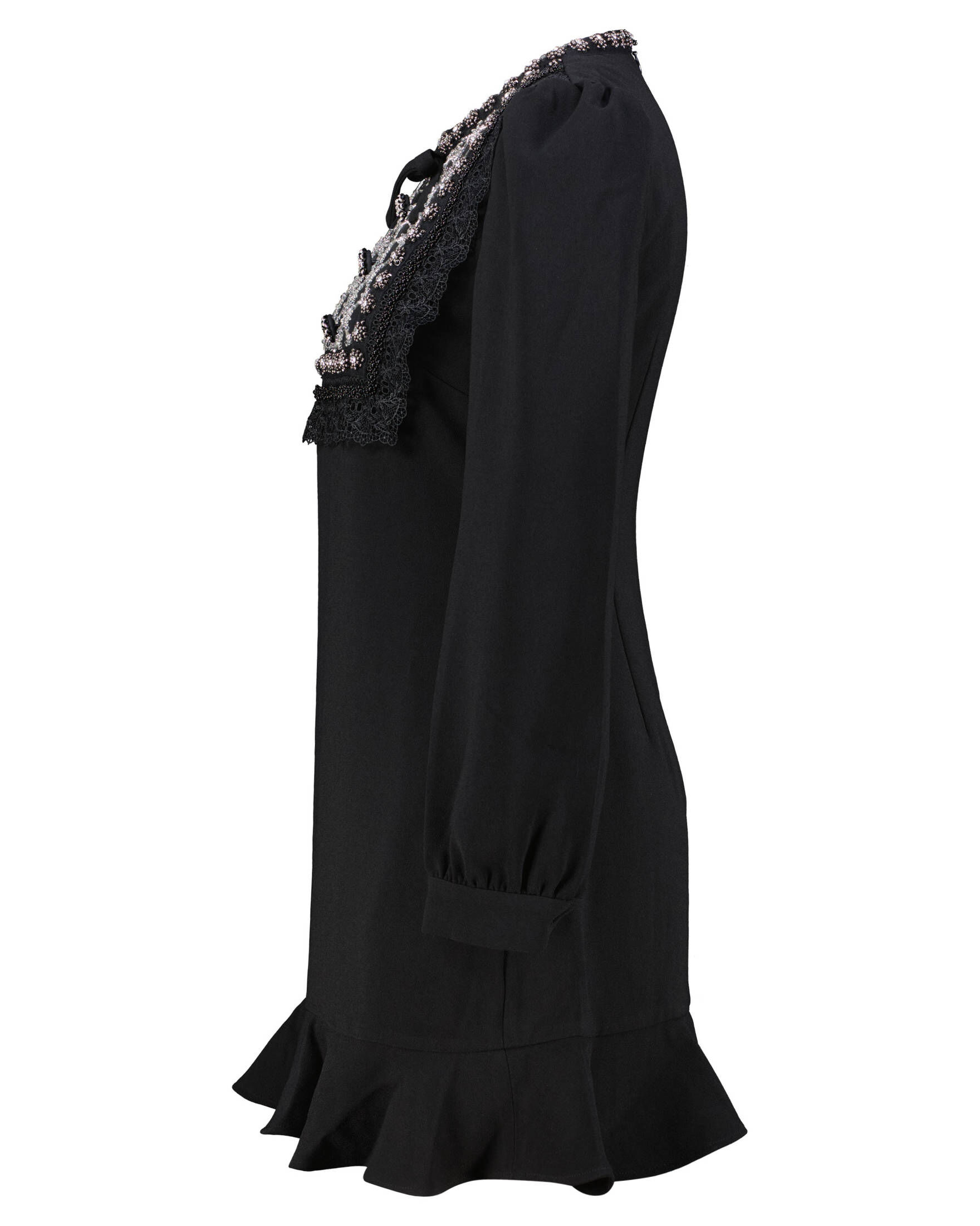 self-portrait| Damen Minikleid BLACK CREPE EMBELLISHED TUNIC