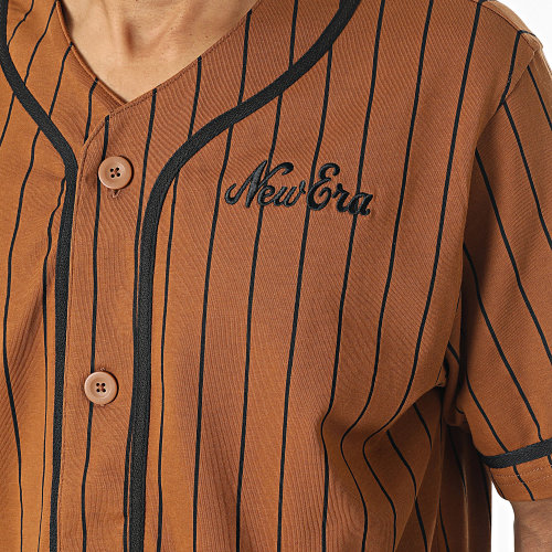 Tee Shirt Baseball A Rayures Pinstripe Jersey 60416416 Marron