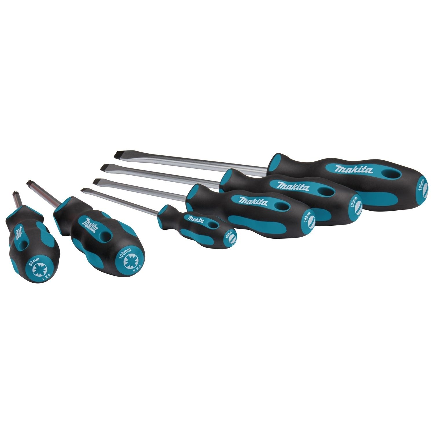 Makita E-10512 Schroevendraaierset 6-delig SL4 / SL5,5 / SL6,5 / SL8 / PZ1 / PZ2