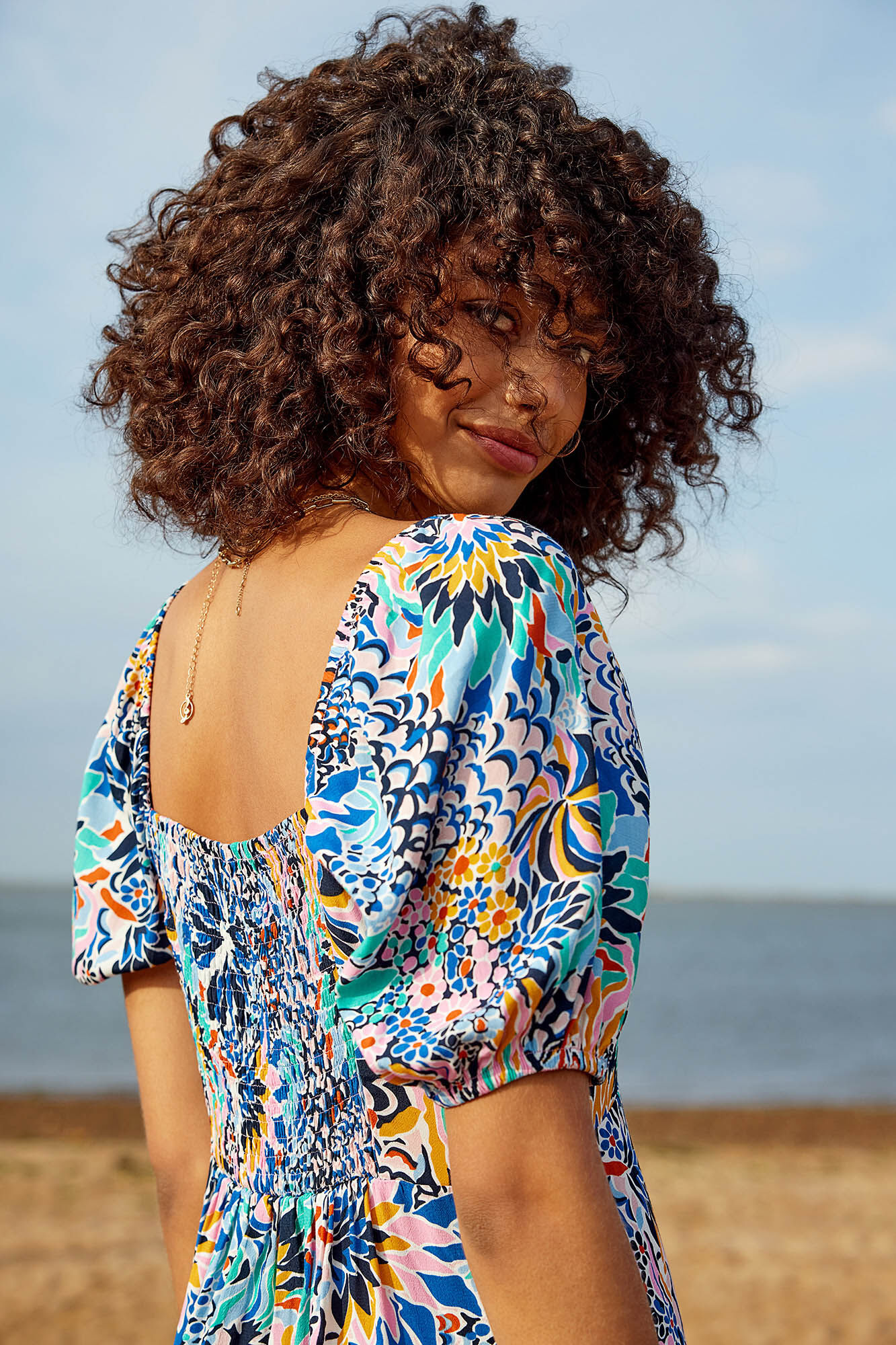 Vestido midi floral