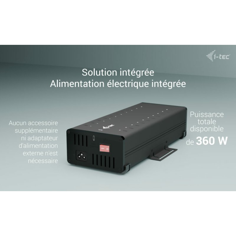 i-tec USB-C/USB-A Metal Charging + data HUB, 15W per port, 20x USB-C