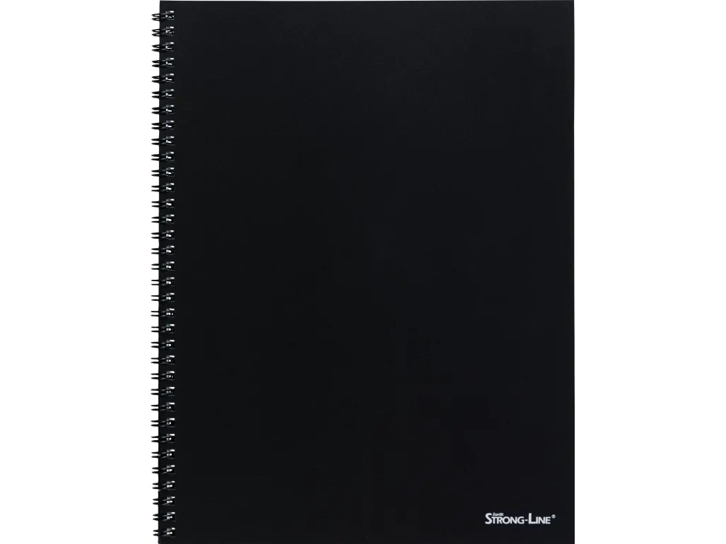 Kollegieblok Bantex Strong-Line, A4 , linjeret, sort