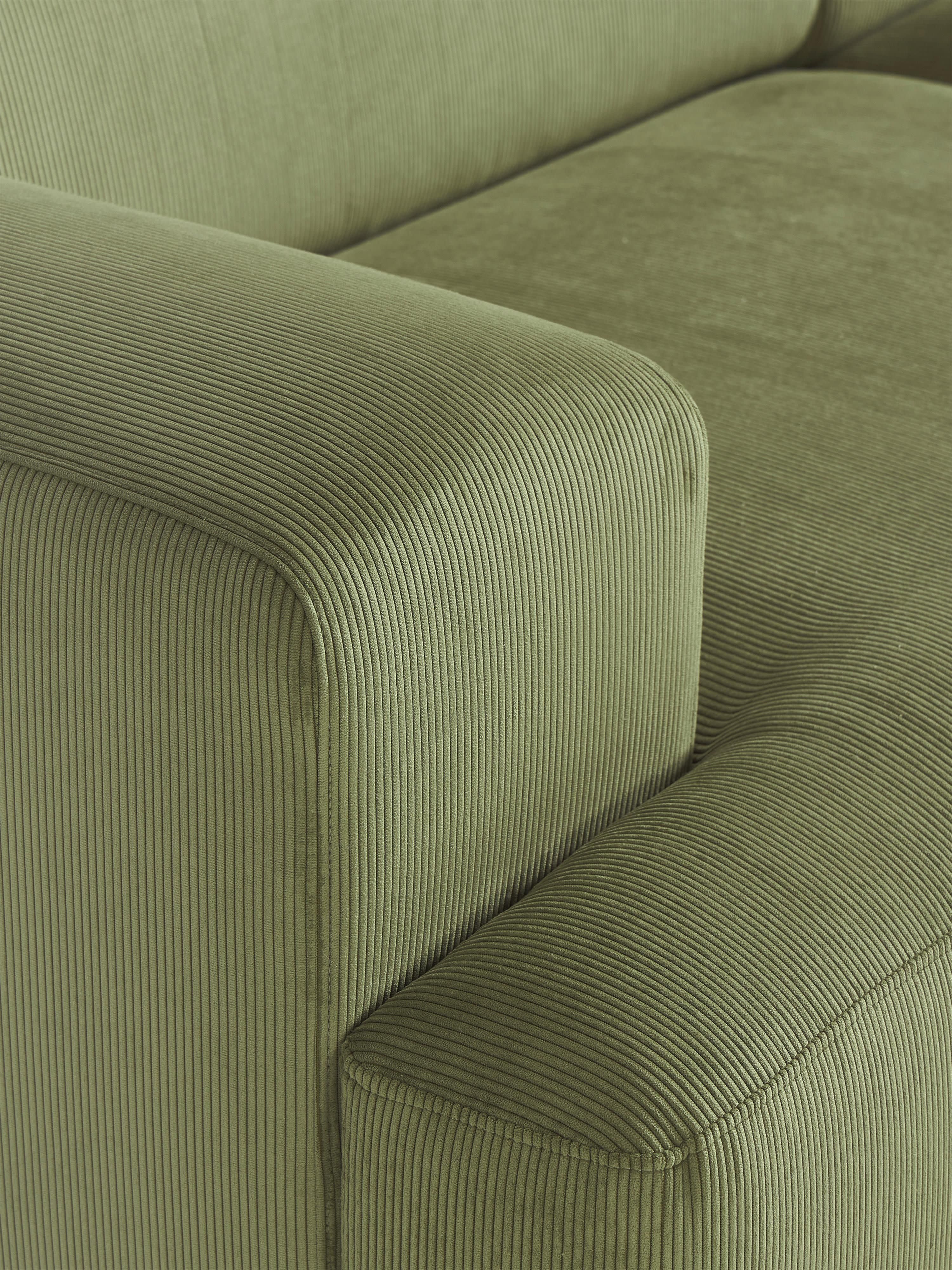 Corduroy hoekbank Melva (3-zits)