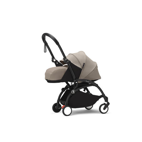 Poussette YOYO 3 Pack 0+ et 6+ Taupe / Cadre Noir - STOKKE