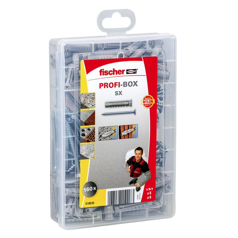Fischer PROFI-Box SX pluggen en schroeven 160-delig