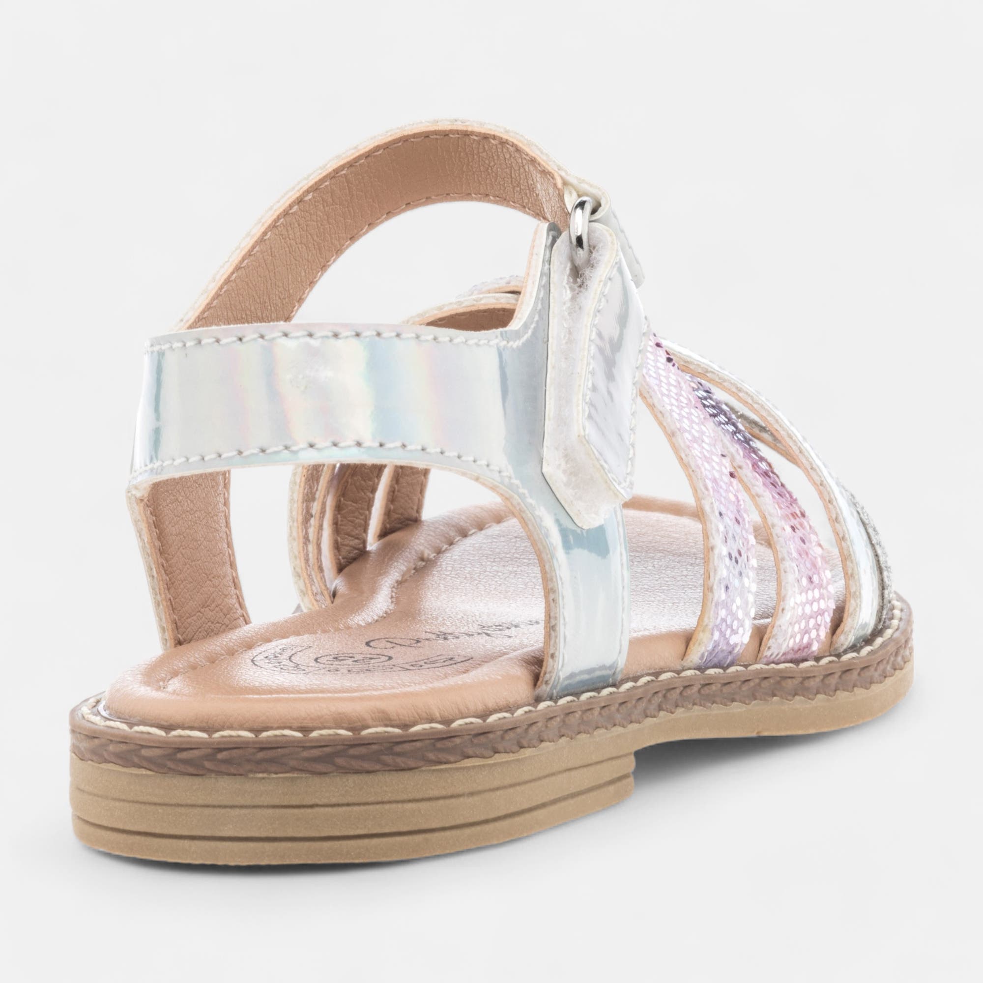 Baskets en toile Fille argent