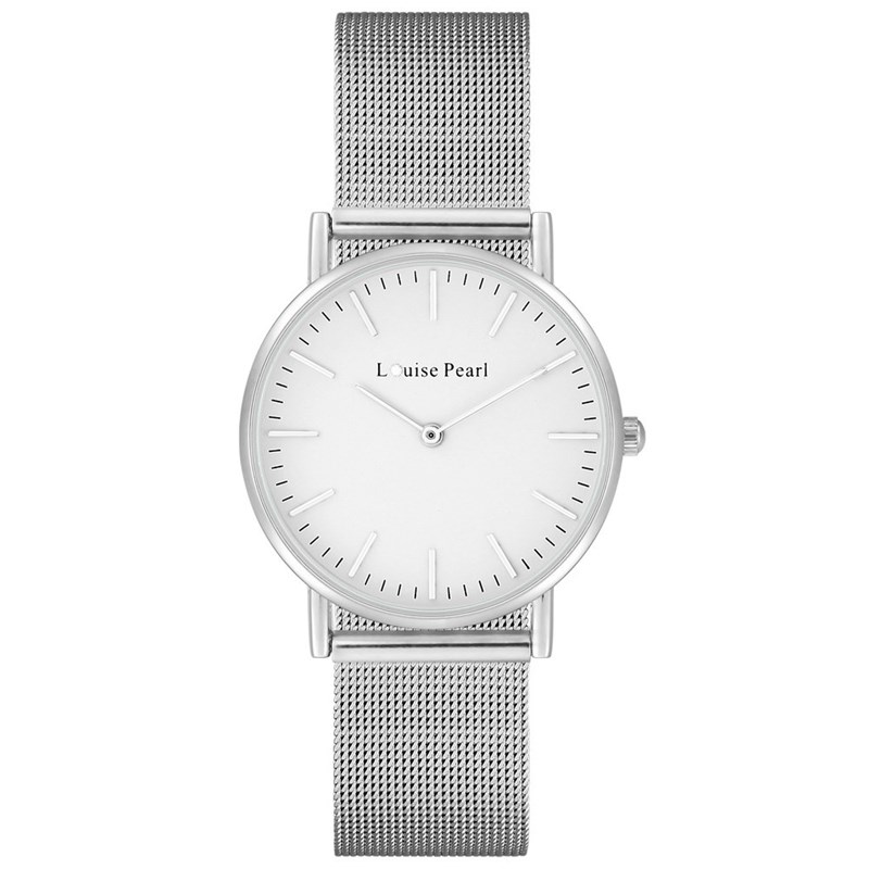 Montre Femme LOUISE PEARL Ornée de Cristaux Swarovski bracelet Acier Argenté