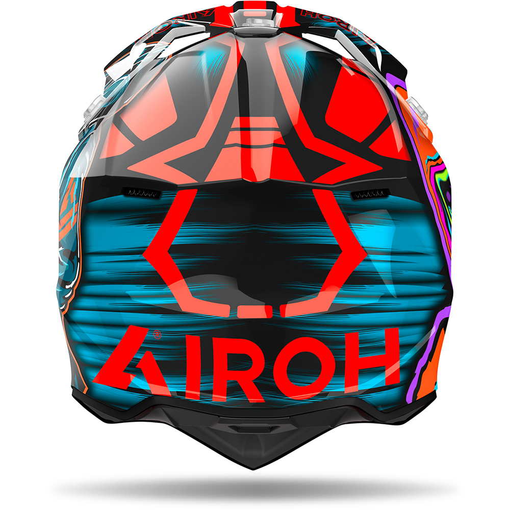 Airoh - Casque Wraaap Cyber Noir / Orange / Bleu / Vert / Brillant