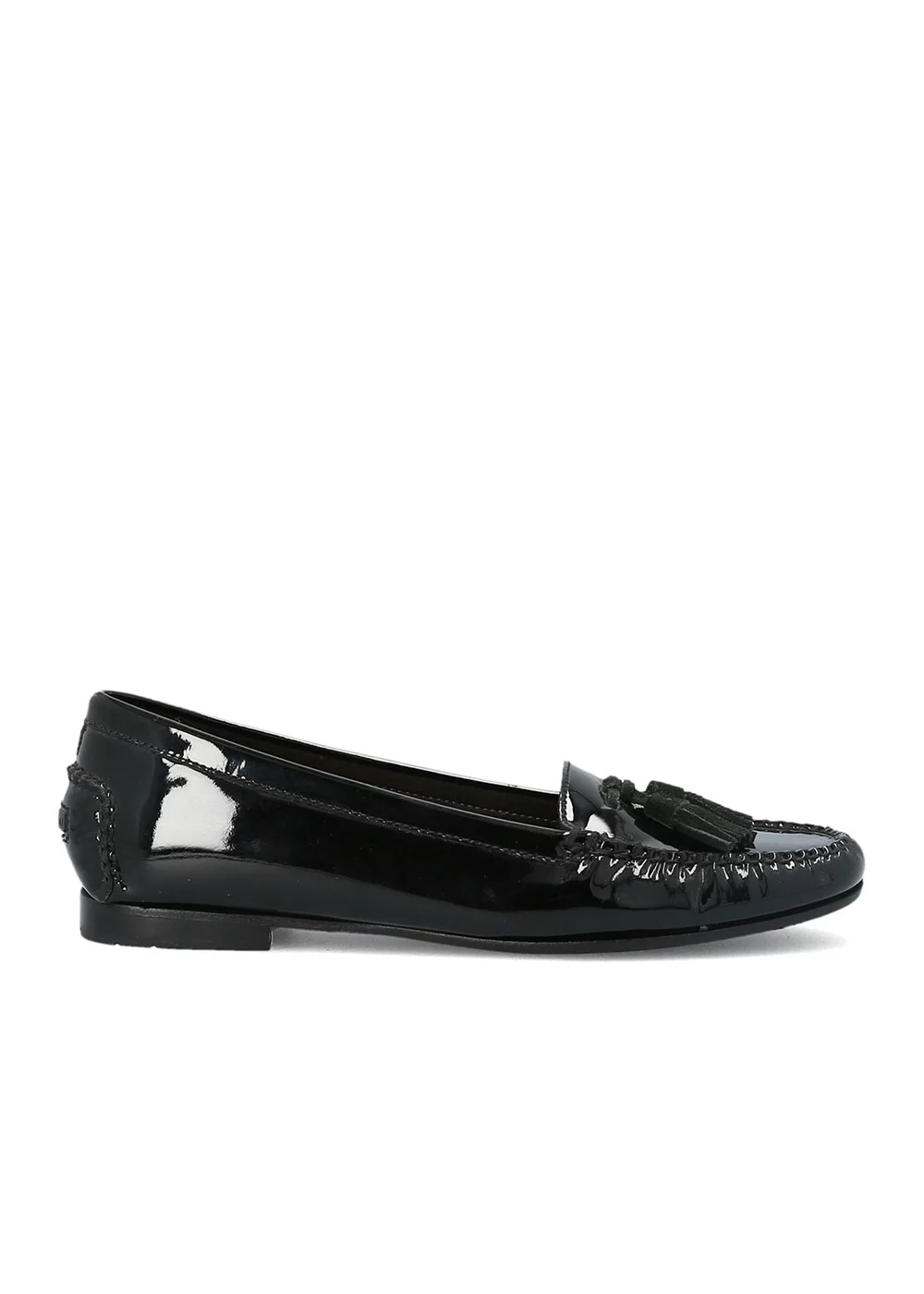 MOCASSIN BI TASSEL VERNIS NOIR