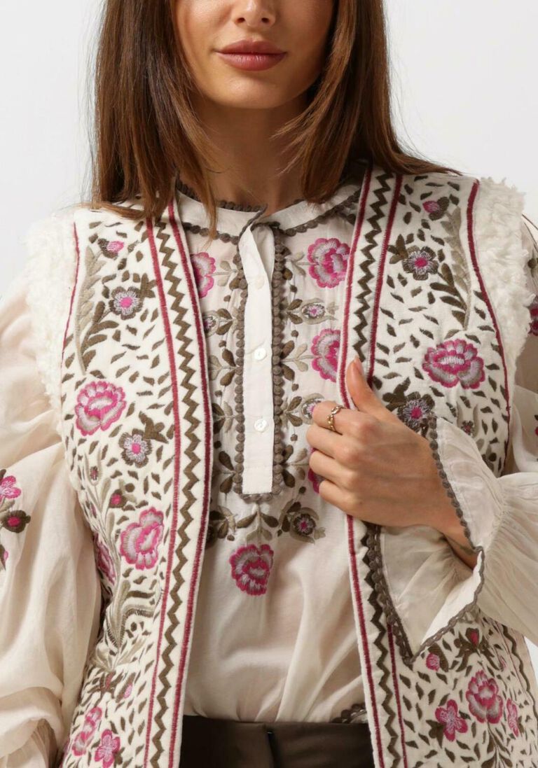 SUMMUM multi summum gilet gilet embroidered velours