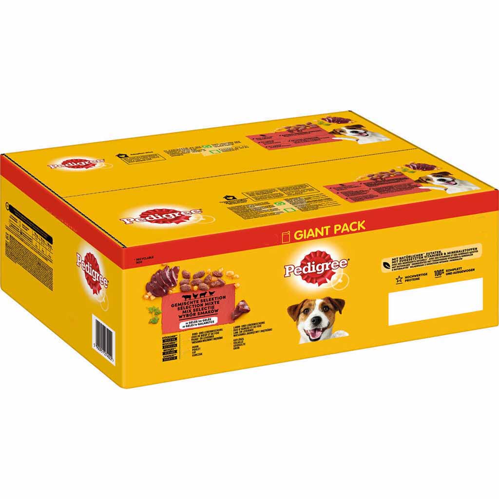 Pedigree Multipack 1+ Fleisch Auswahl in Sauce 40x100g=4kg MHD:9.6.26