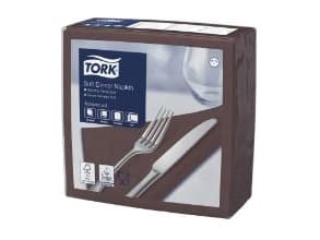 Serviett Tork 39x39 cm 3-lags Brun, 12 pk x 100 stk/lott