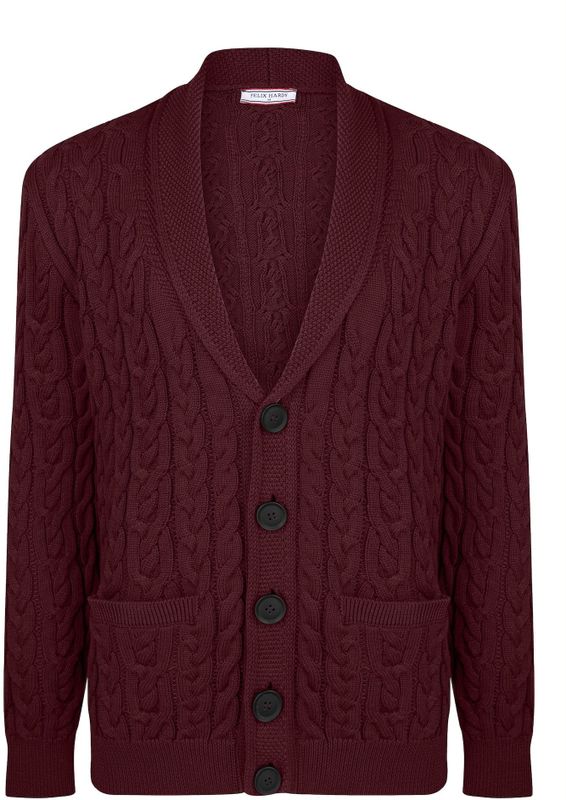 Felix Hardy Gebreid vest  bordeaux