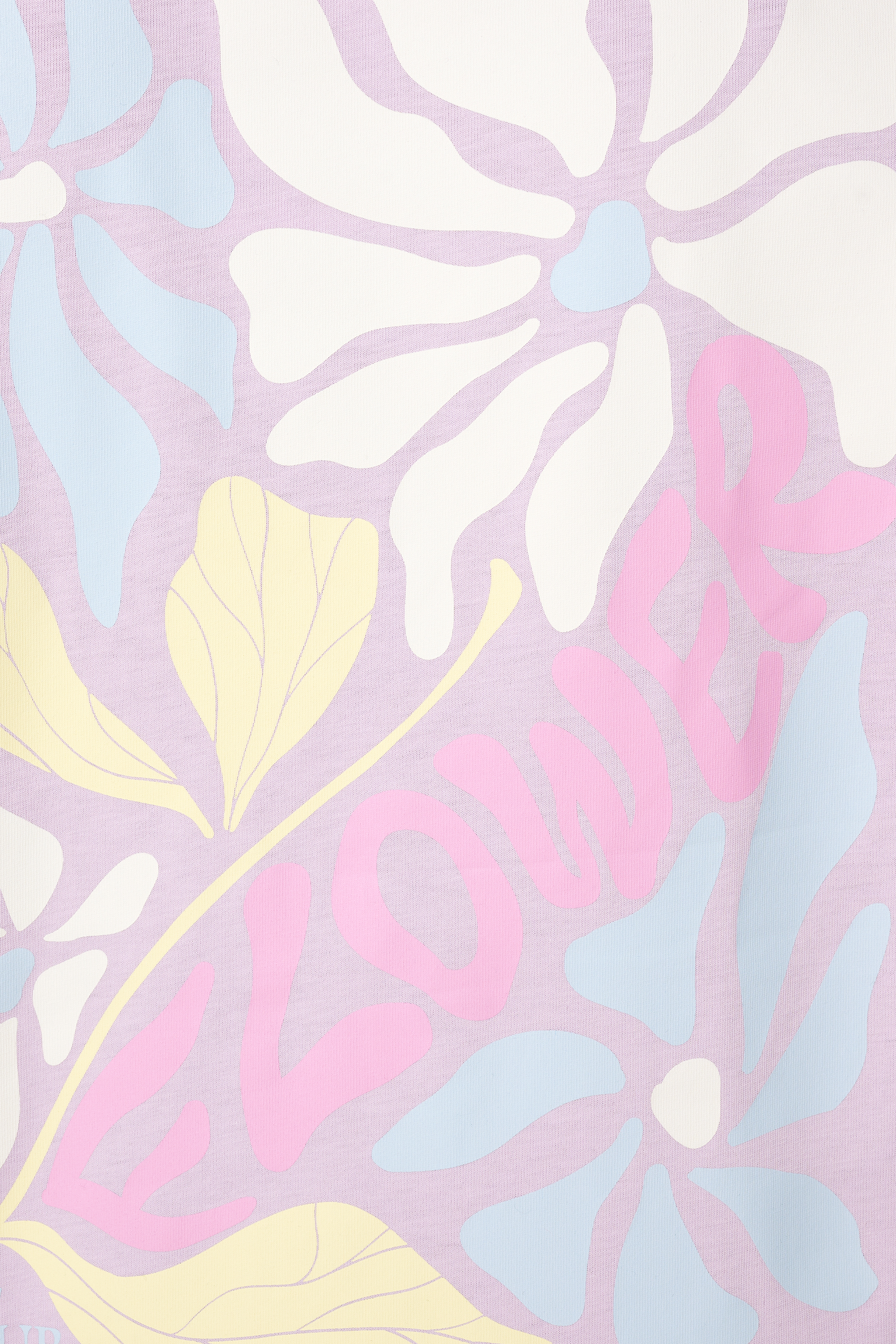 T-shirt met flowerprint Lila