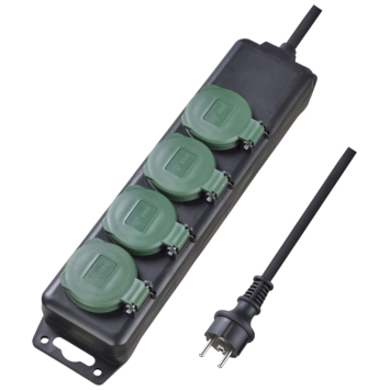 Handson Stekkerdoos 4-voudig RA IP44 3 Meter