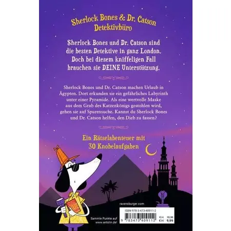 Ravensburger Meisterdetektiv Sherlock Bones. Ein spannender Rätselkrimi zum Mitraten, Band 2: Die verfluchte Maske
