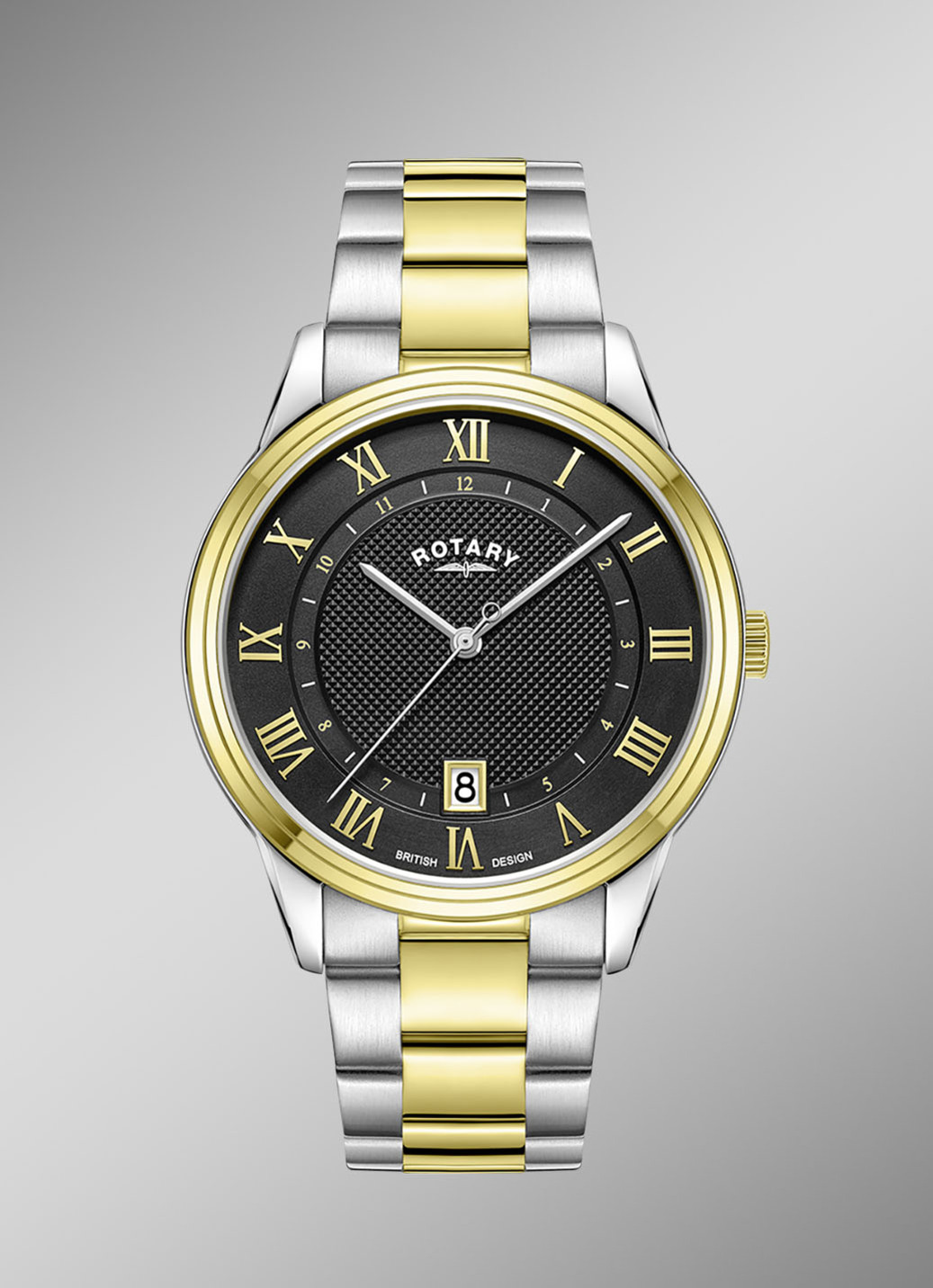 Rotary Quartz-Herrenuhr in Bicolor