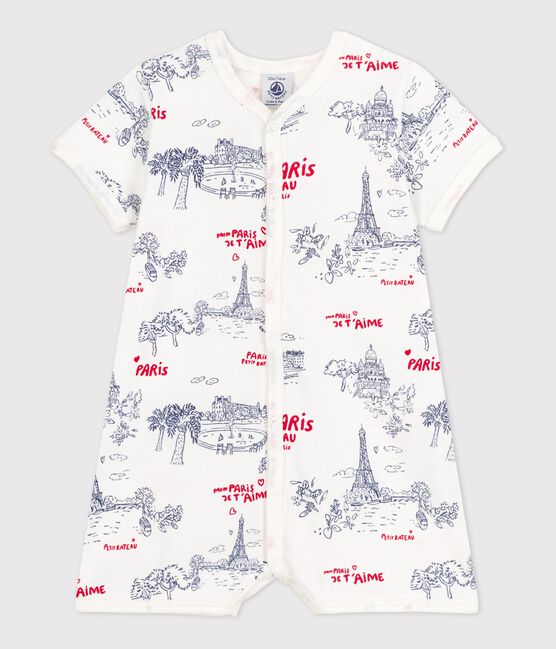 Combinaison courte Paris bébé en coton