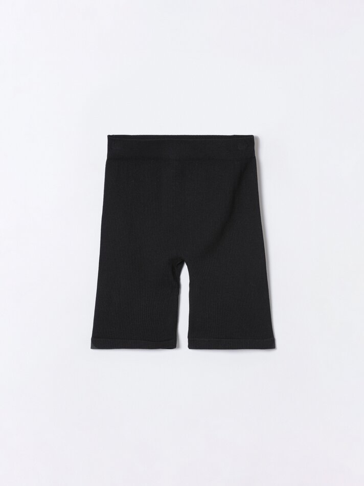 Calça legging de ciclismo sem costura - Preta