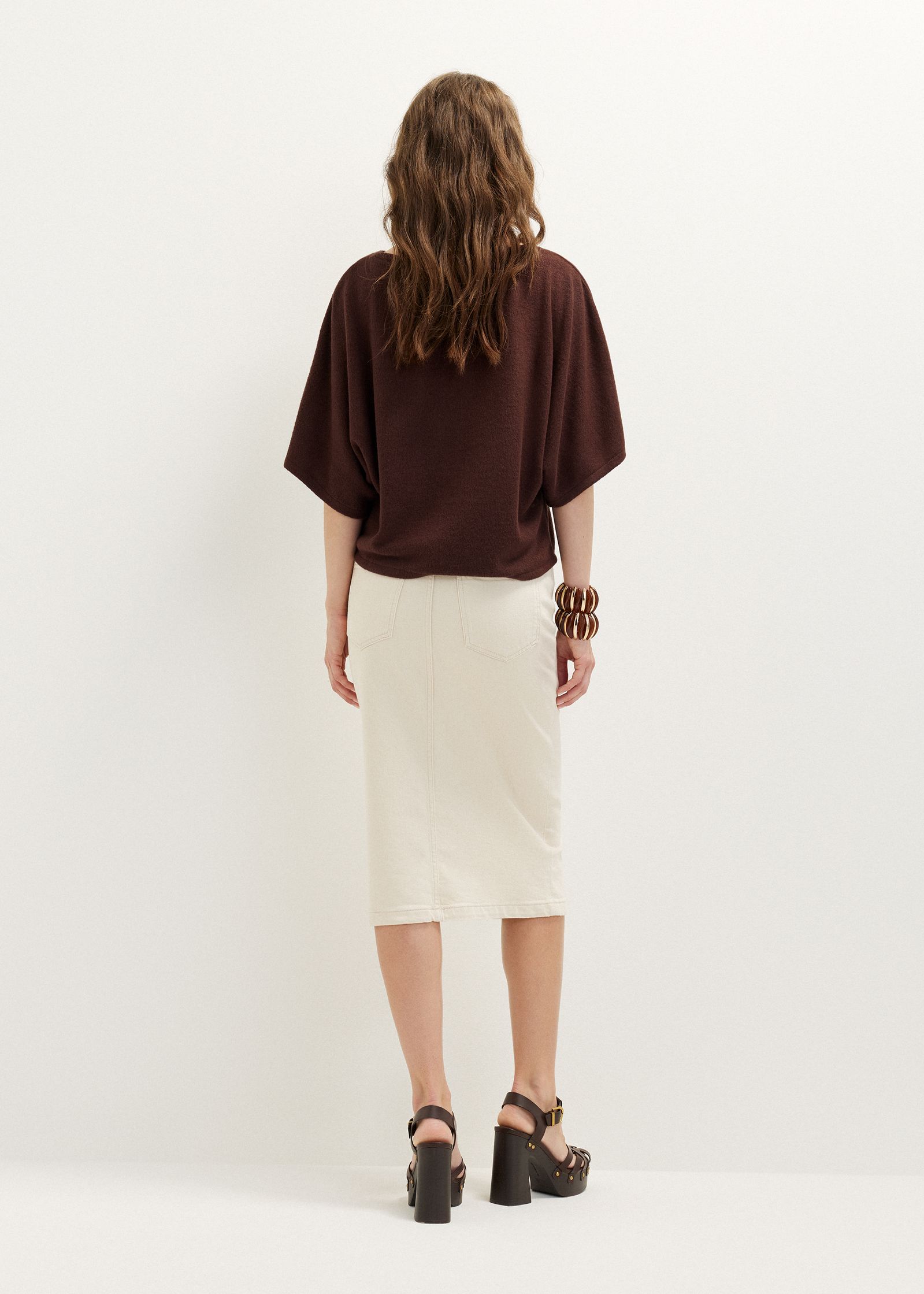 Denim midi rok
