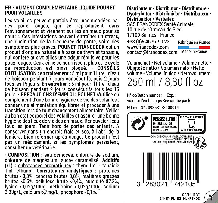 Traitement pounet pour volaille 250ml
