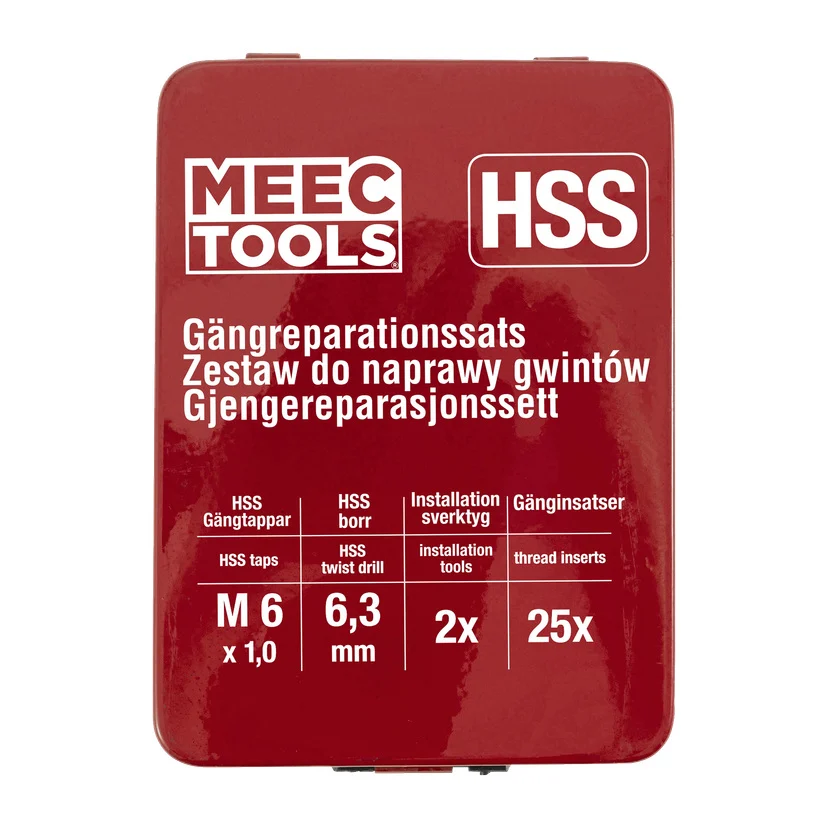 Gjengereparasjonssett 30 deler M6x1,0
