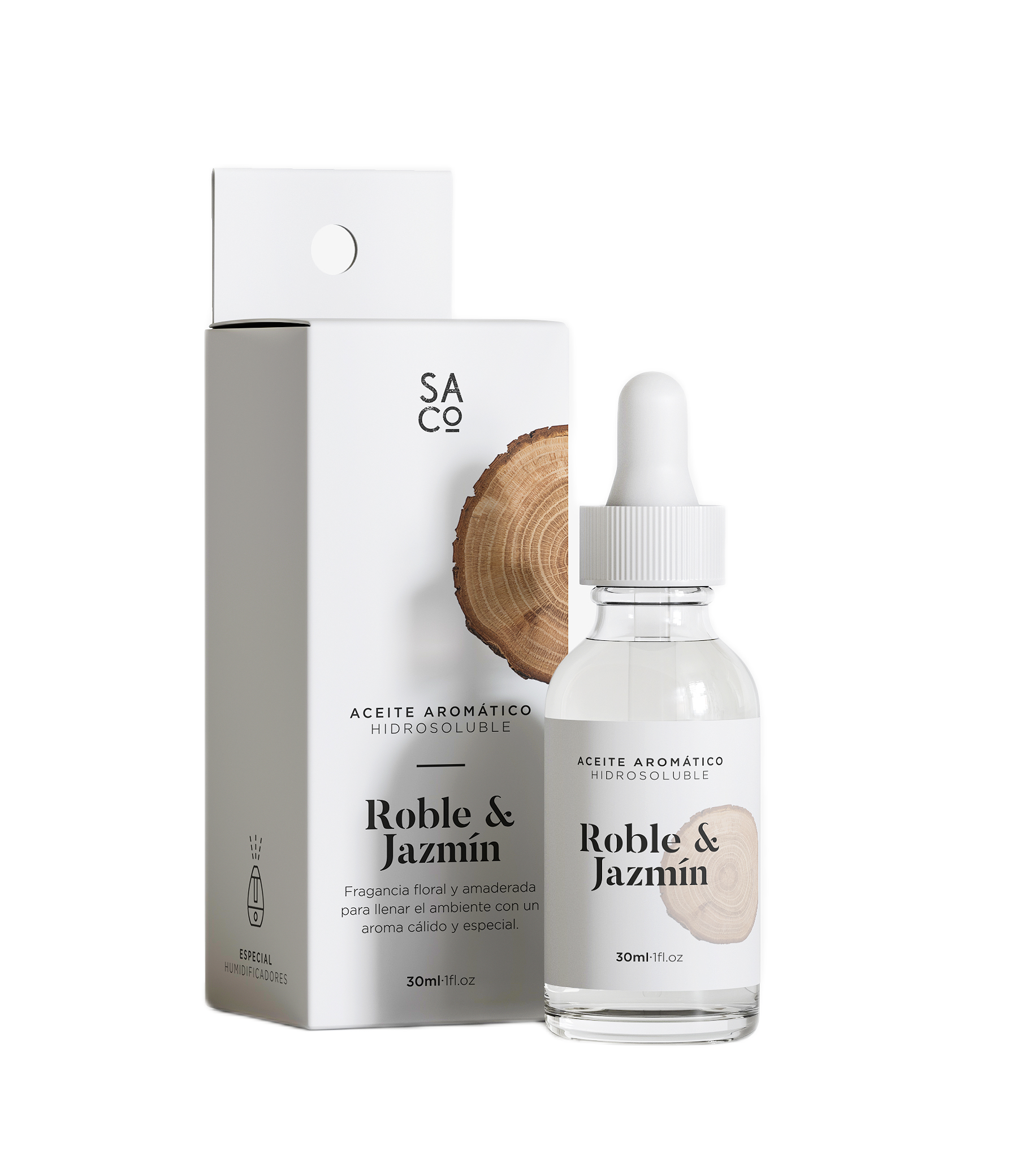 Aceite Aromático Hidrosoluble Roble & Jazmín Ambientadores y velas