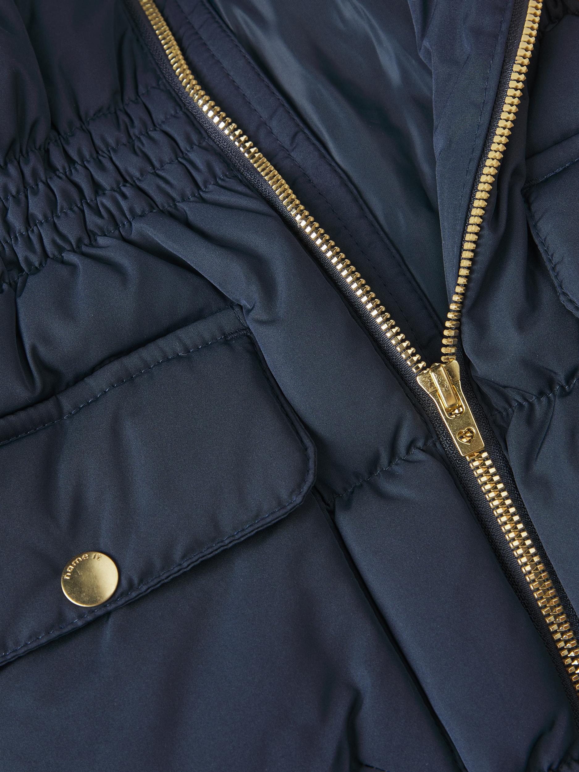 Daunen-Winterjacke NMFMETTY mit Kunstfell in dark sapphire