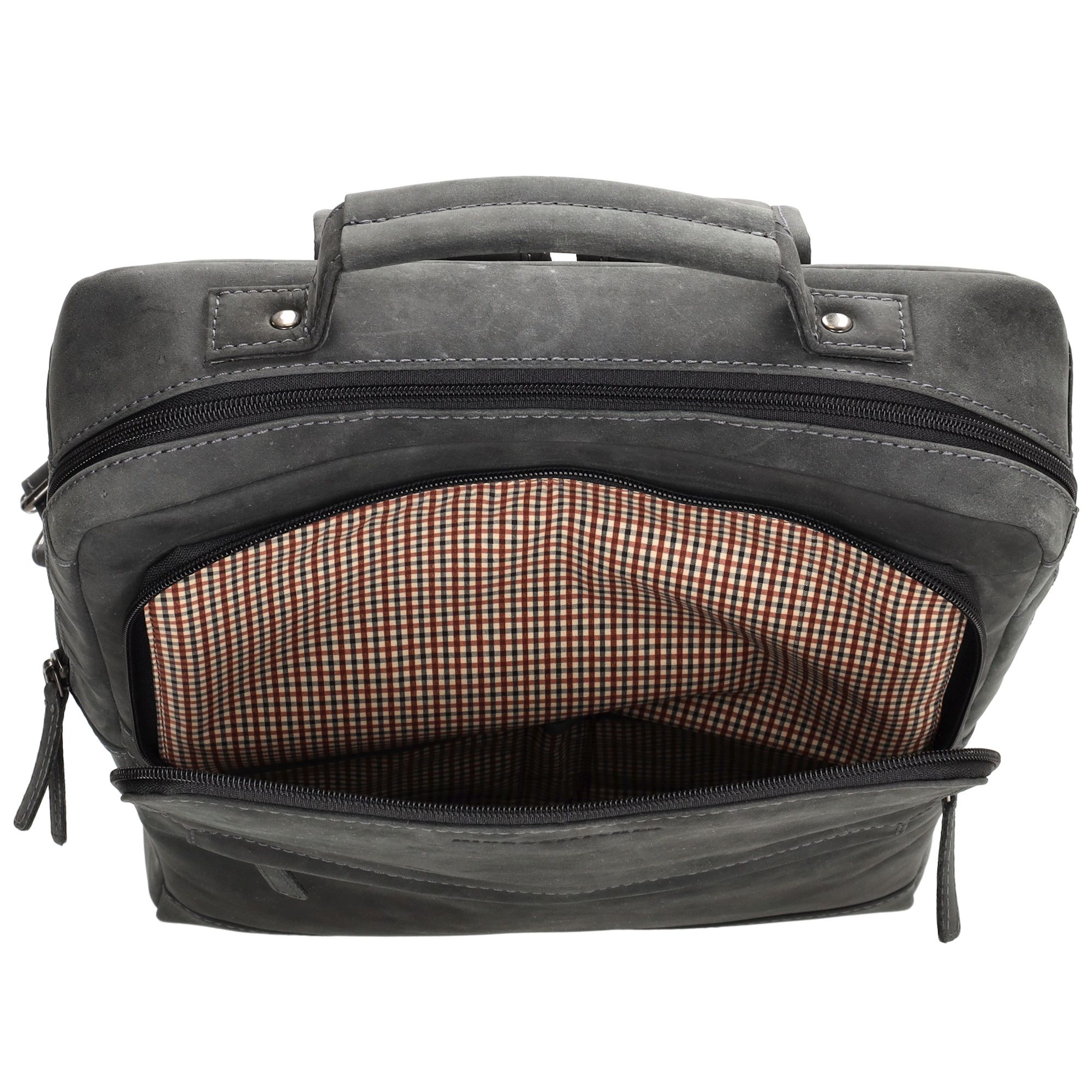 Hide & Stitches Idaho Rugzak Vierkant 15,6 inch Zwart