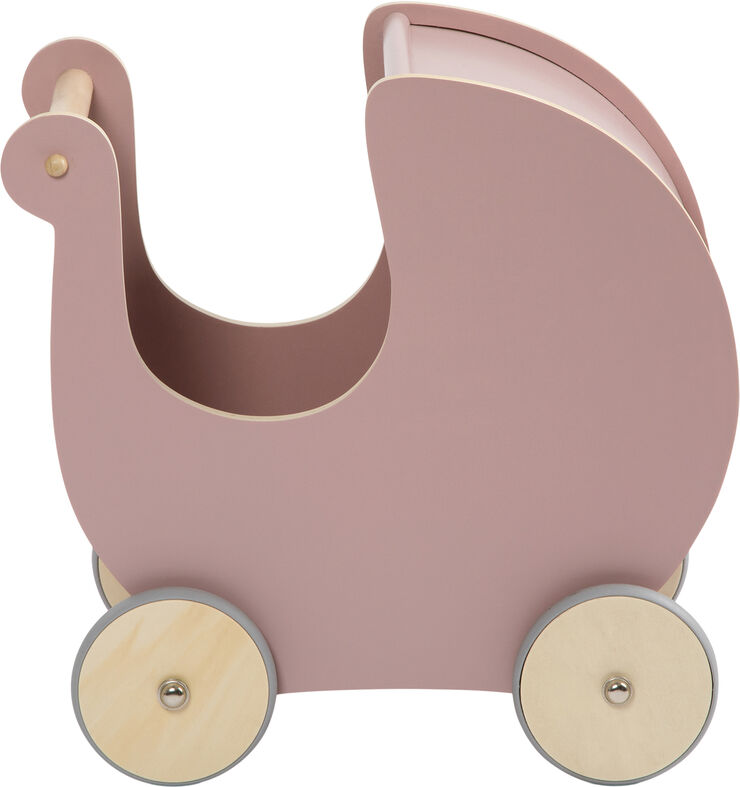 Sebra Dukkevogn i træ, blossom pink Lyserød
