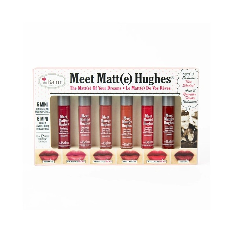 theBalm Meet Matte Hughes Mini Kit Set mit sechs matten flüssigen Lippenstiften /12/ 6x1,2 ml
