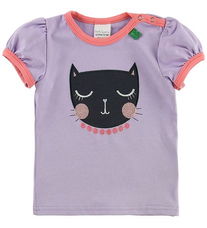 Freds WoRød T-shirt - Lavendel m. Kat